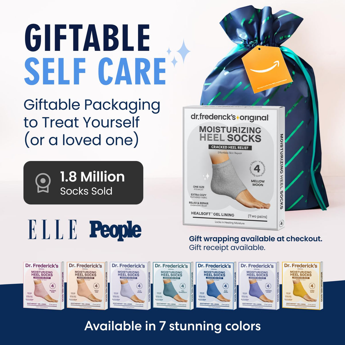 Dr. Frederick's Fuzzy Heel Socks with a foot cream for support results