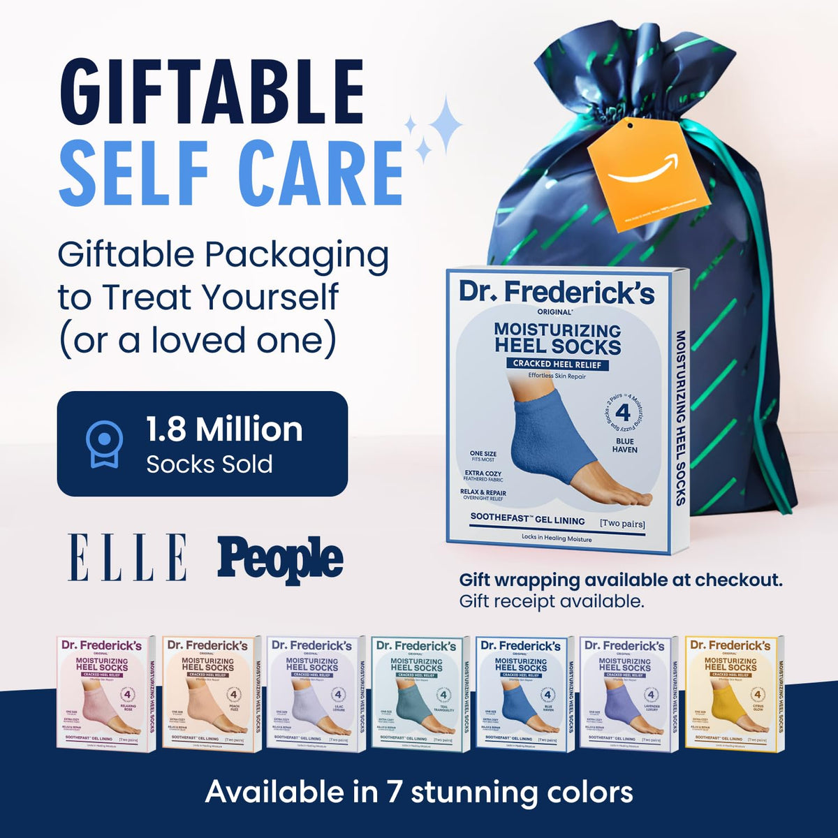 Dr. Frederick's Original Fuzzy Heel Socks close-up of gel lining