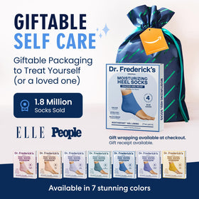 Dr. Frederick's Original Fuzzy Heel Socks close-up of gel lining