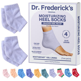 Dr. Frederick's Original Fuzzy Heel Socks in Lilac front view