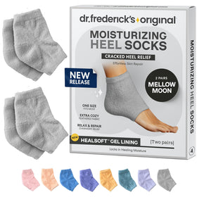 Dr. Frederick's Original Fuzzy Heel Socks in Mellow Moon front view