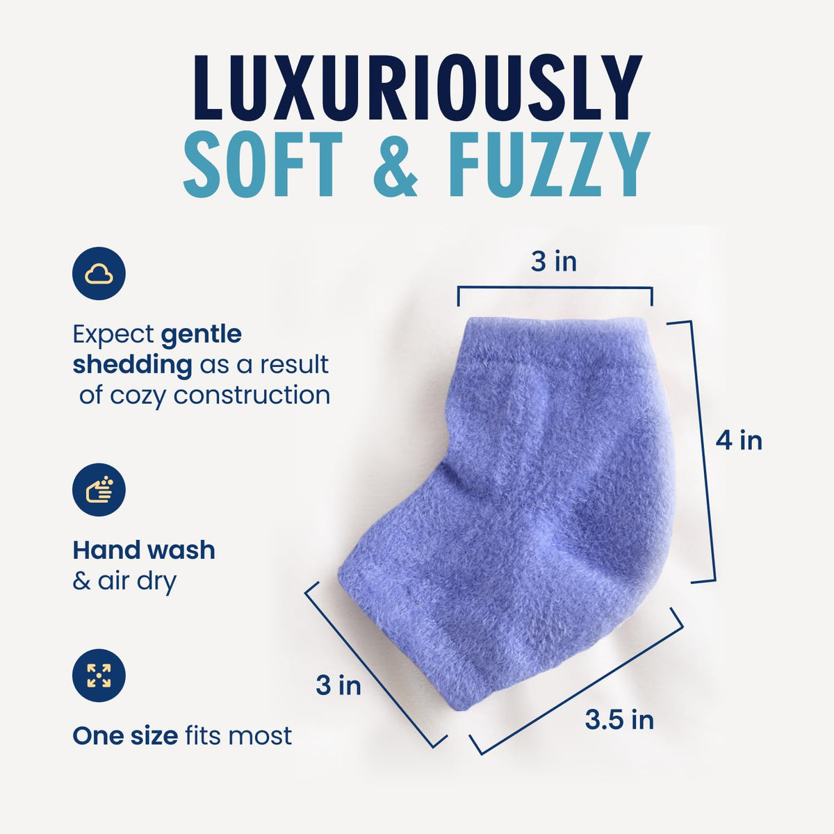 Dr. Frederick's Original Fuzzy Heel Socks on a soft surface