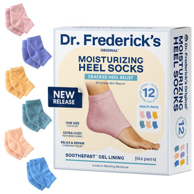 Dr. Frederick's Original Fuzzy Heel Socks variety pack front view