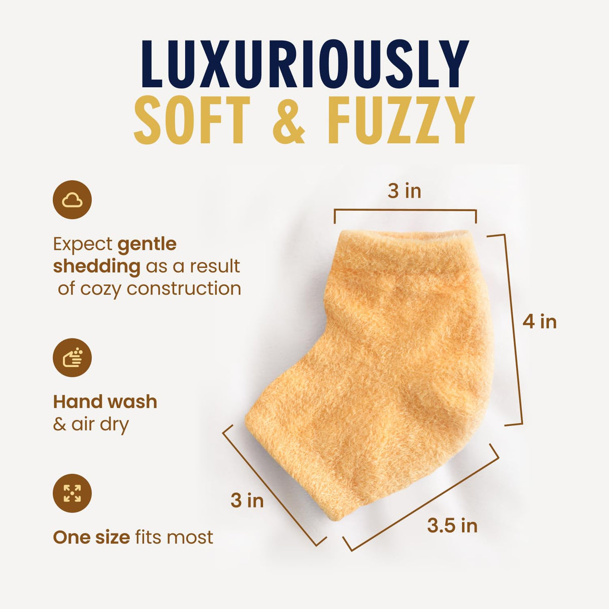 Dr. Frederick's Original Fuzzy Heel Socks with a spa setting