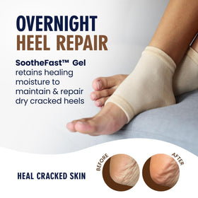 Dr. Frederick's Original Moisturizing Heel Socks beige shea side view