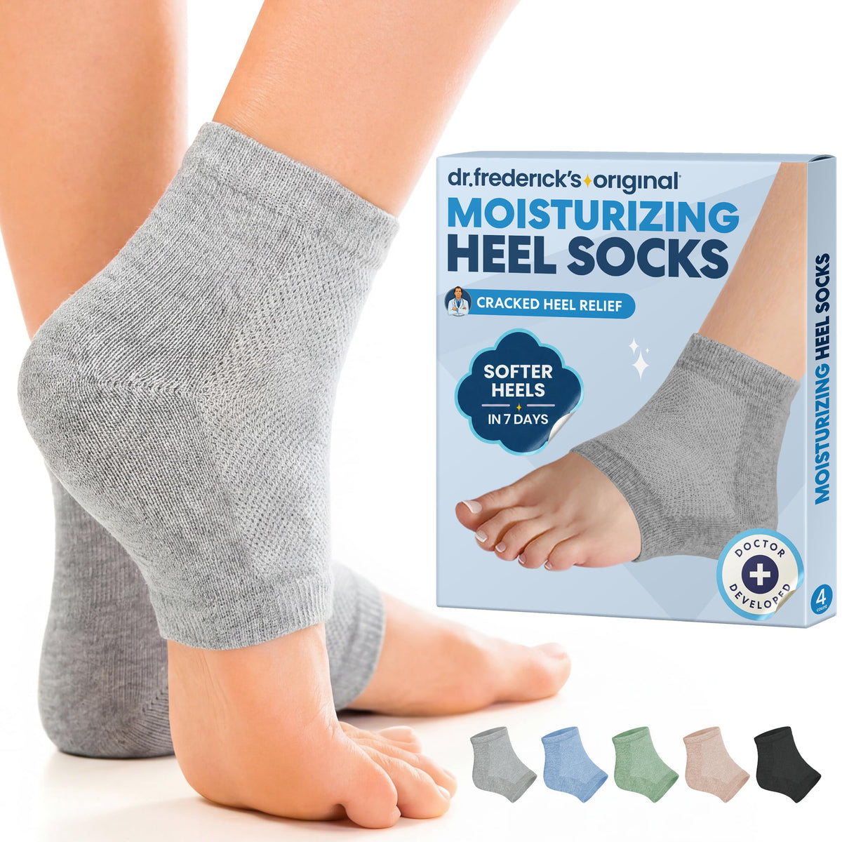 Dr. Frederick's Original Moisturizing Heel Socks front view
