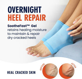 Dr. Frederick's Original Moisturizing Heel Socks gel lining close-up