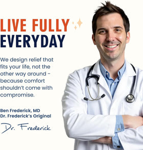 Dr. Frederick's Original Moisturizing Heel Socks in use at night