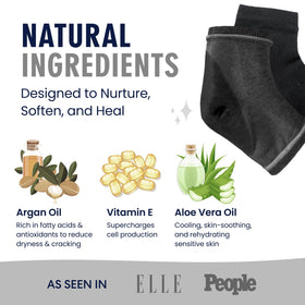 Dr. Frederick's Original Moisturizing Heel Socks in use on feet