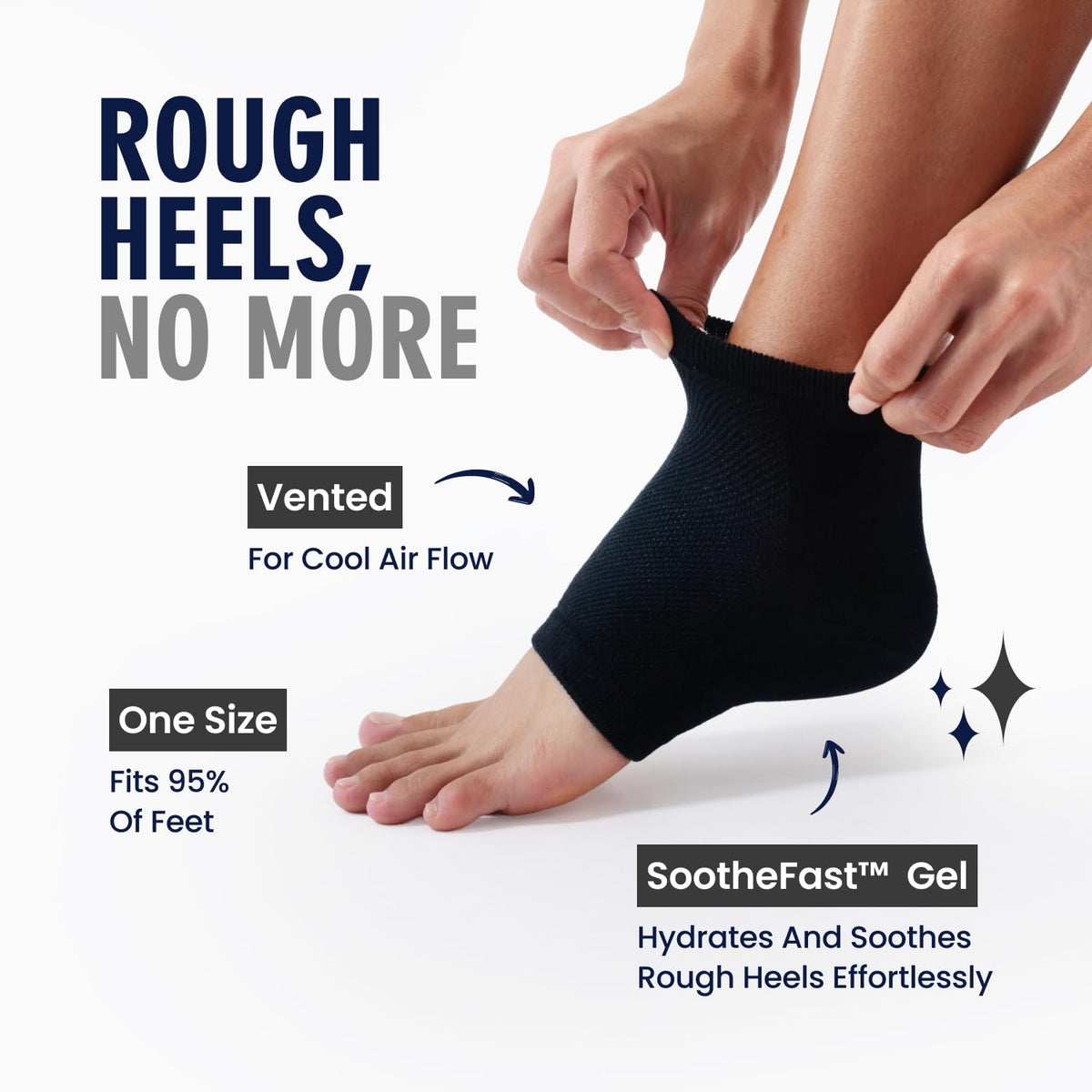 Dr. Frederick's Original Moisturizing Heel Socks side view