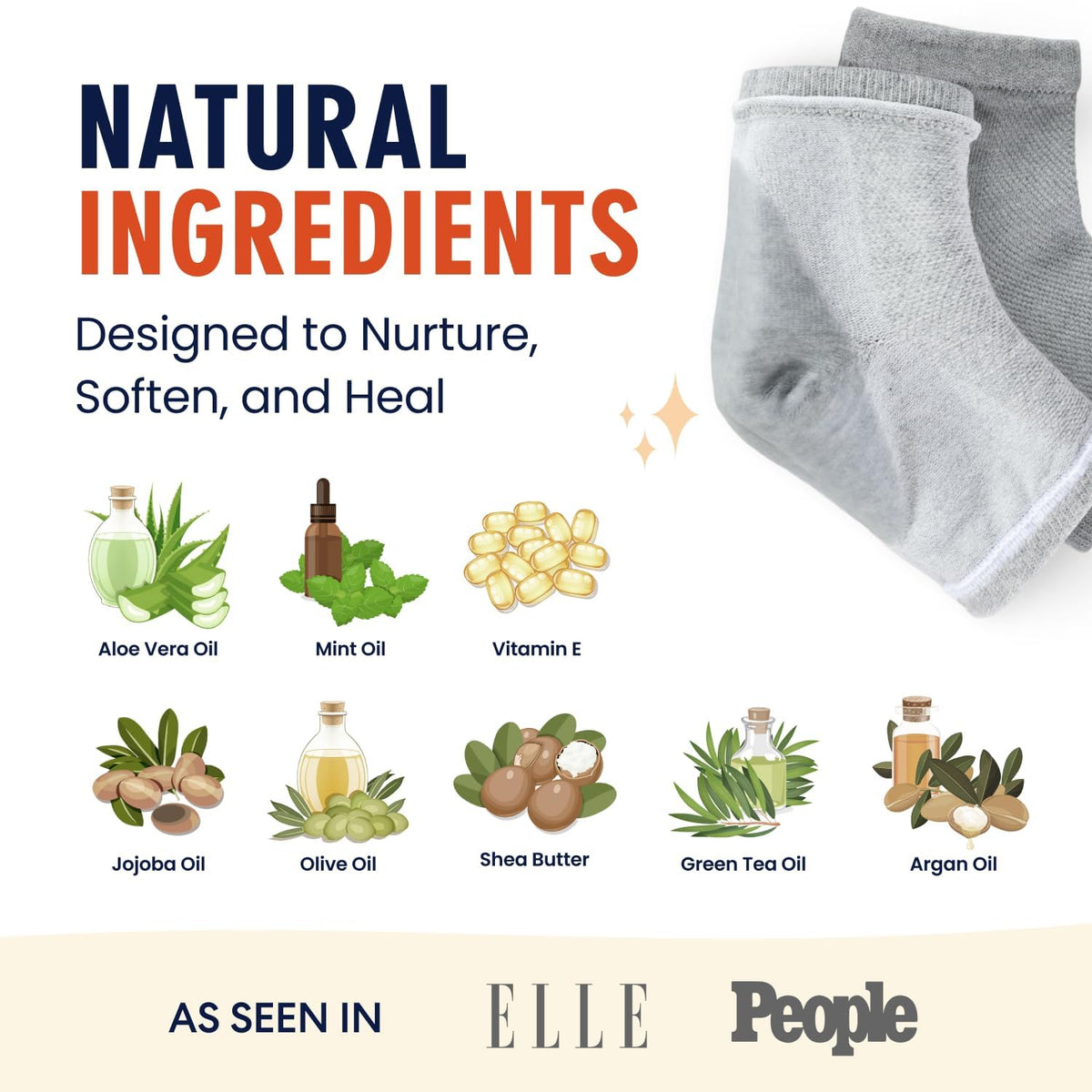 Dr. Frederick's Original Moisturizing Heel Socks with foot cream