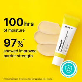 Dr.Jart+ Ceramidin Skin Barrier Moisturizer application on skin