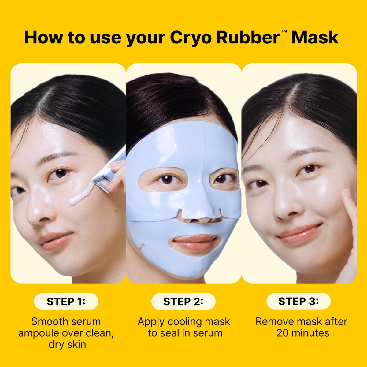 Dr.Jart+ Cryo Rubber Brightening Cooling Face Mask in use