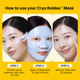 Dr.Jart+ Cryo Rubber Brightening Cooling Face Mask in use