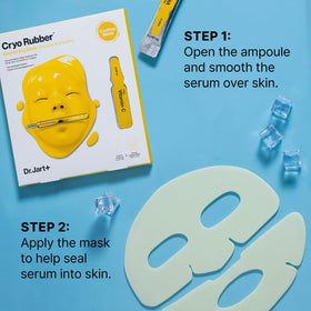 Dr.Jart+ Cryo Rubber Brightening Face Mask applied on skin
