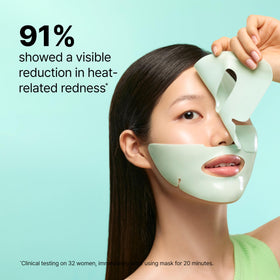 Dr.Jart+ Cryo Rubber Face Mask application on a model's face