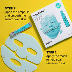 Dr.Jart+ Cryo Rubber Face Mask applied on a model's face