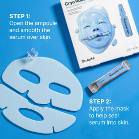 Dr.Jart+ Cryo Rubber Face Mask applied on model's face