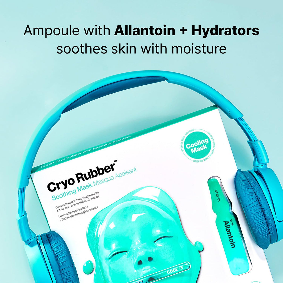 Dr.Jart+ Cryo Rubber Face Mask back view with ingredient list