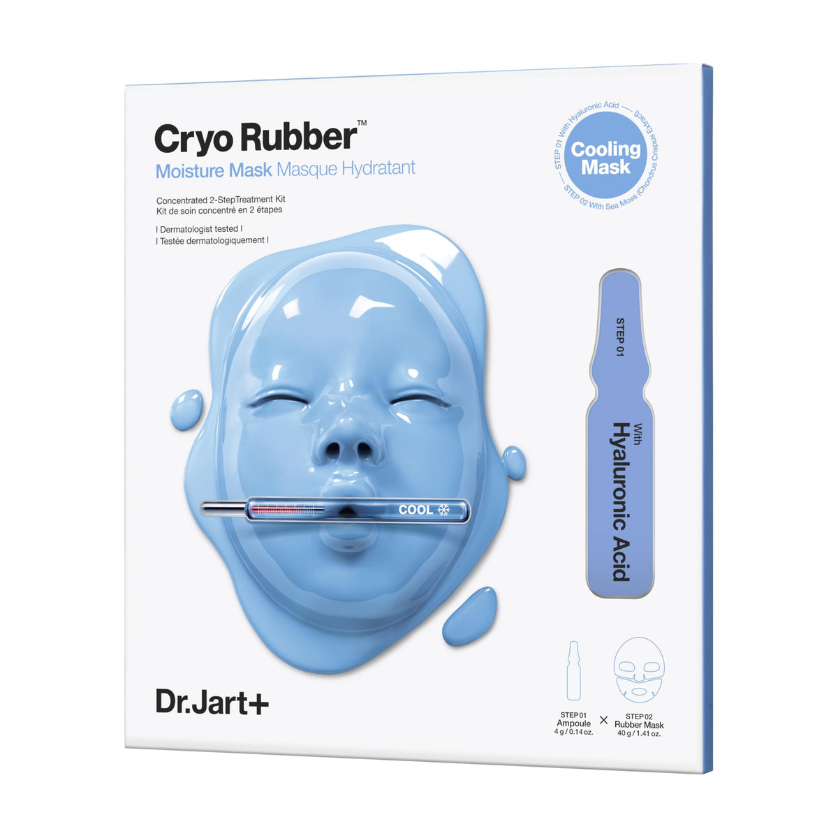 Dr.Jart+ Cryo Rubber Face Mask front view with packaging