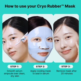 Dr.Jart+ Cryo Rubber Face Mask in use during a skincare routine