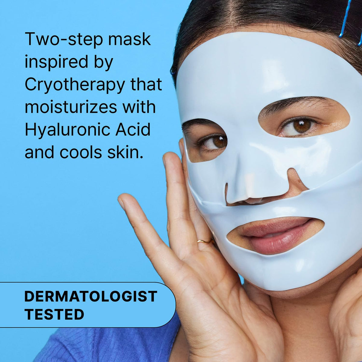Dr.Jart+ Cryo Rubber Face Mask opened with ampoule
