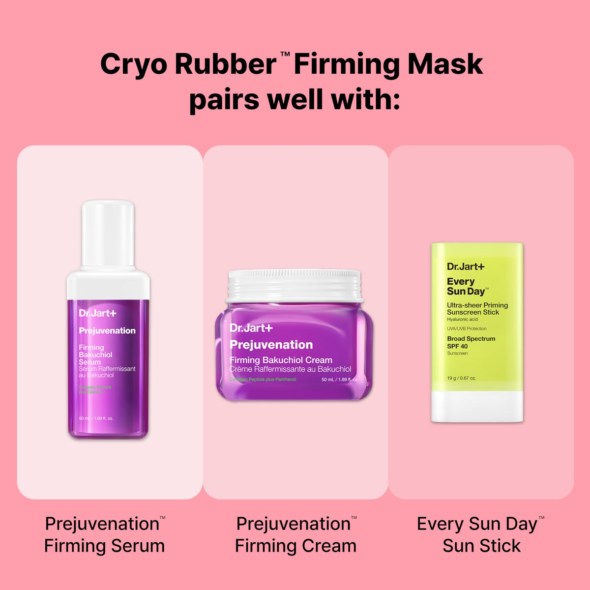 Dr.Jart+ Cryo Rubber Firming Cooling Face Mask on a bathroom counter