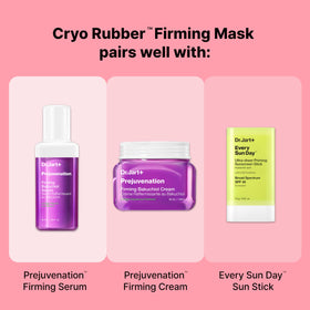 Dr.Jart+ Cryo Rubber Firming Cooling Face Mask on a bathroom counter