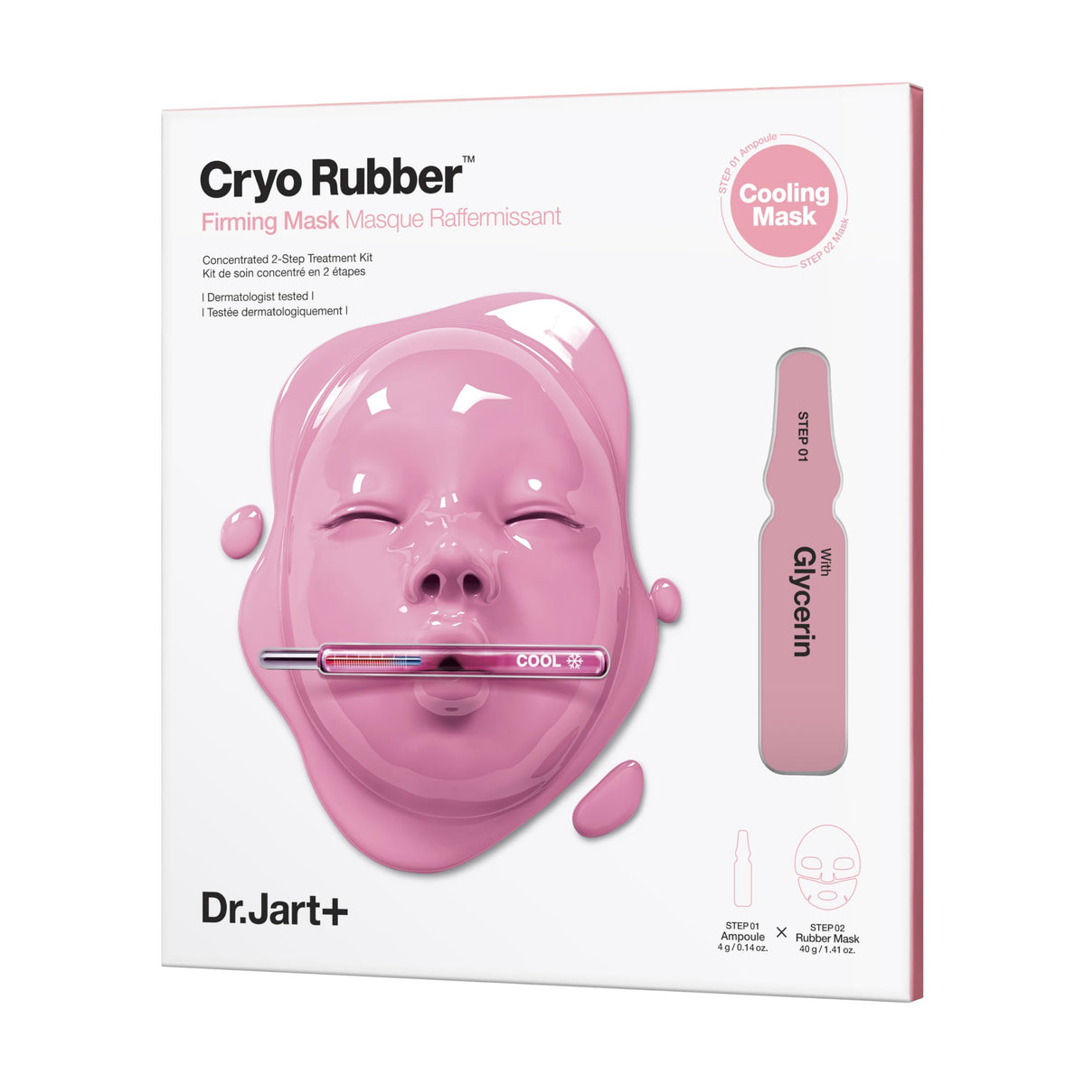 Dr.Jart+ Cryo Rubber Firming Face Mask front view with packaging