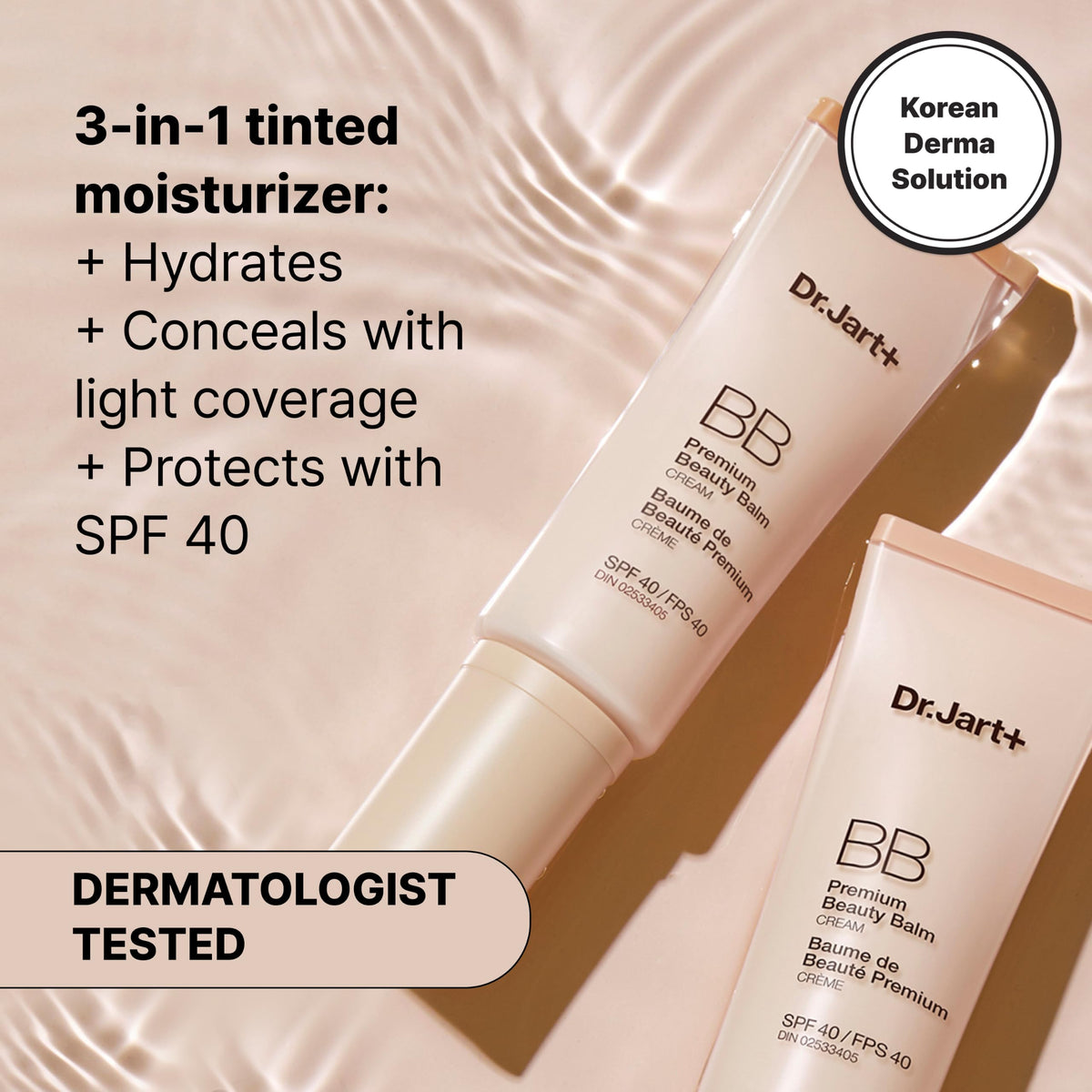 Dr.Jart+ Premium BB Cream Tinted Moisturizer SPF 40, Tan swatch
