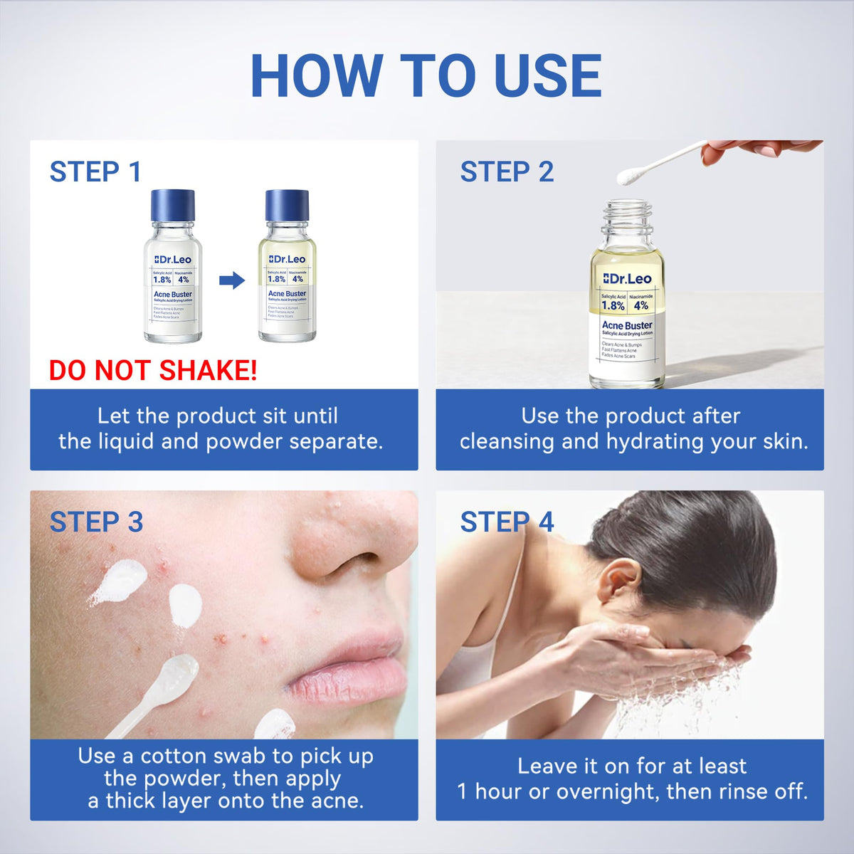 Dr.Leo Acne Spot on a bathroom counter
