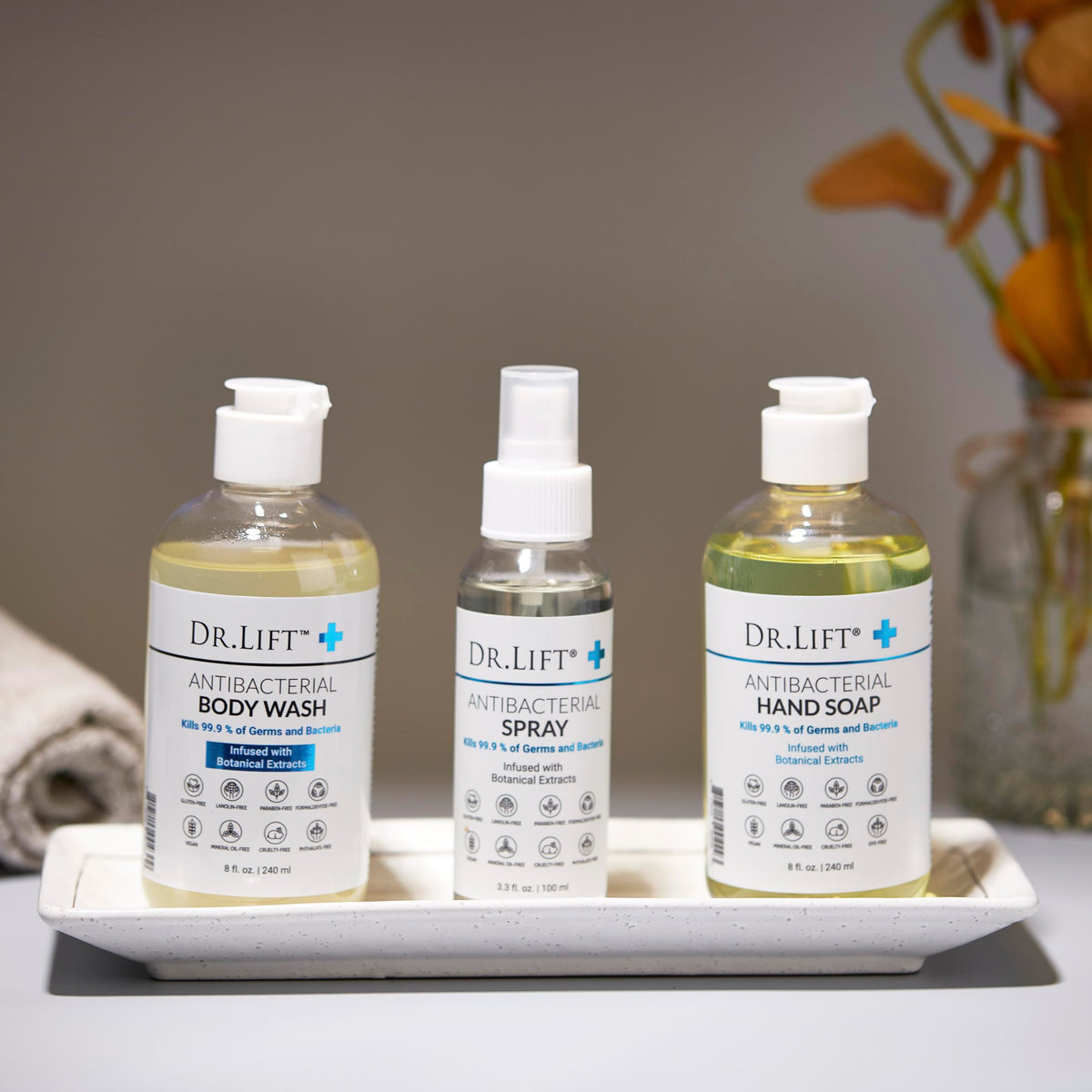 DR. LIFT Body Wash bottle with label details
