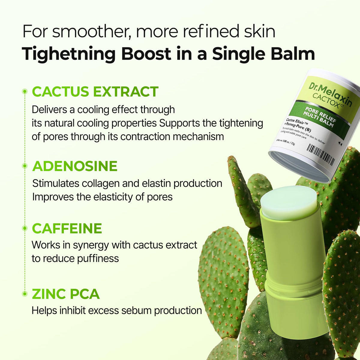 Dr.Melaxin Cactox Pore Relief Multi Balm Stick in hand