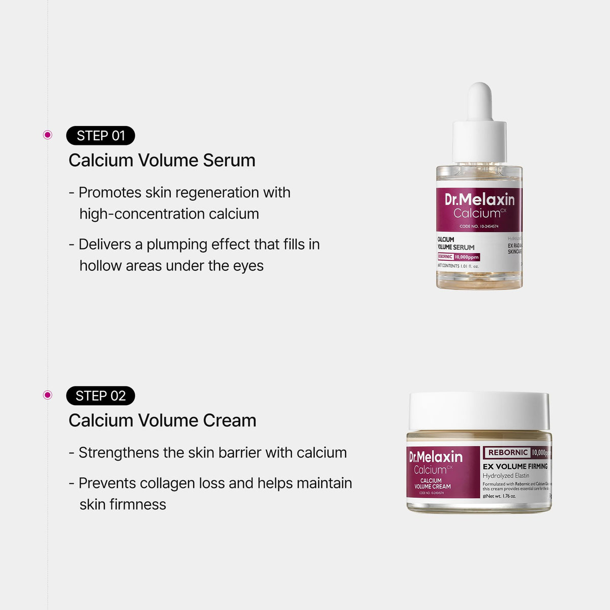Dr.Melaxin Calcium Intense Firming Cream in a bathroom setting