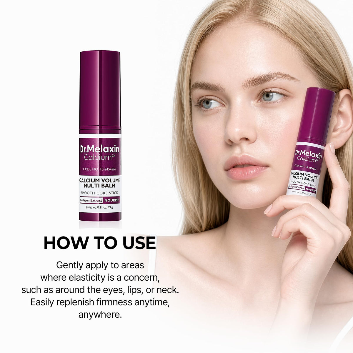 Dr.Melaxin Collagen Multi Balm Stick side view