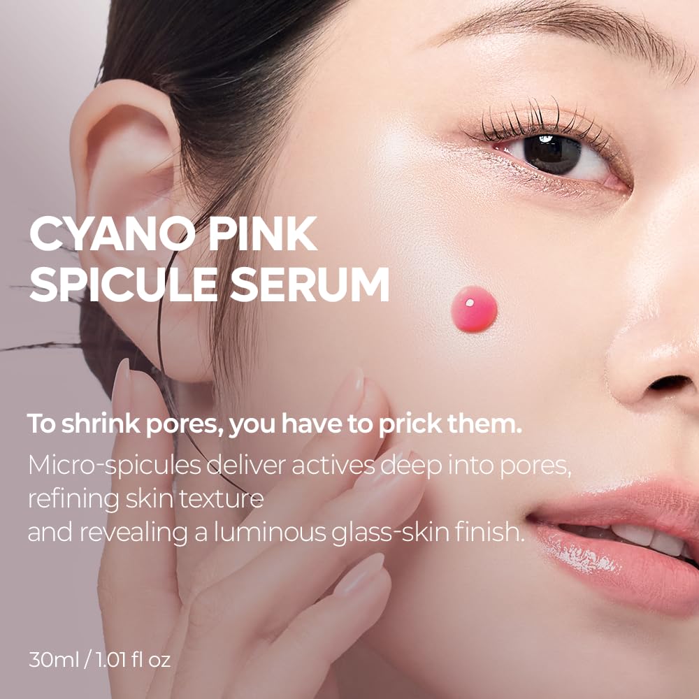 Dr.Melaxin Cyano Pink Spicule Serum close-up of the bottle