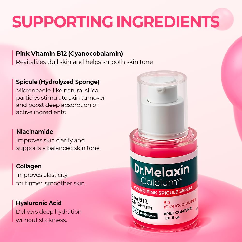 Dr.Melaxin Cyano Pink Spicule Serum in a skincare routine