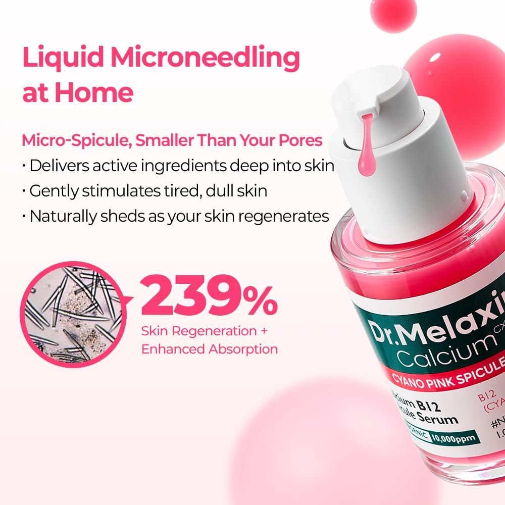 Dr.Melaxin Cyano Pink Spicule Serum texture on skin