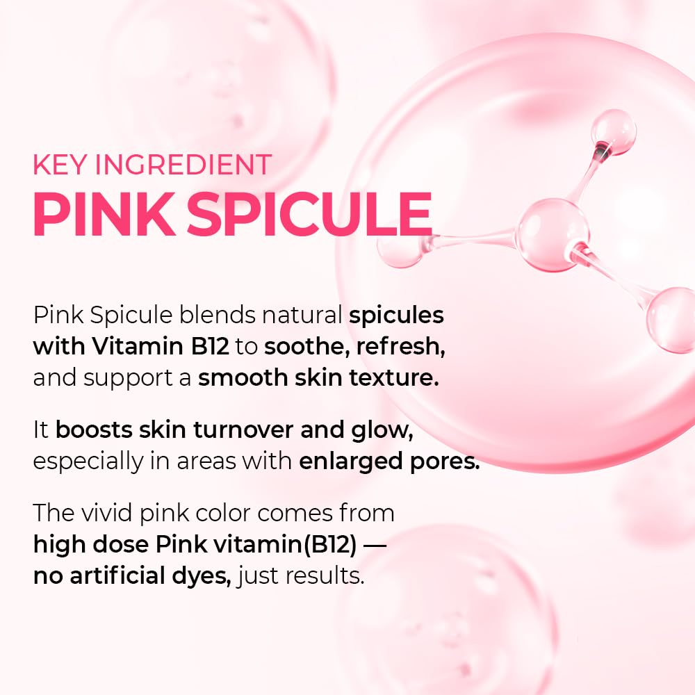 Dr.Melaxin Cyano Pink Spicule Serum with ingredients highlighted