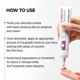 Dr.Melaxin Face Phalt Tightening Cream 50ml on vanity
