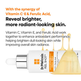 Dr.Melaxin Glow Rice Peeling Ampoule application on skin