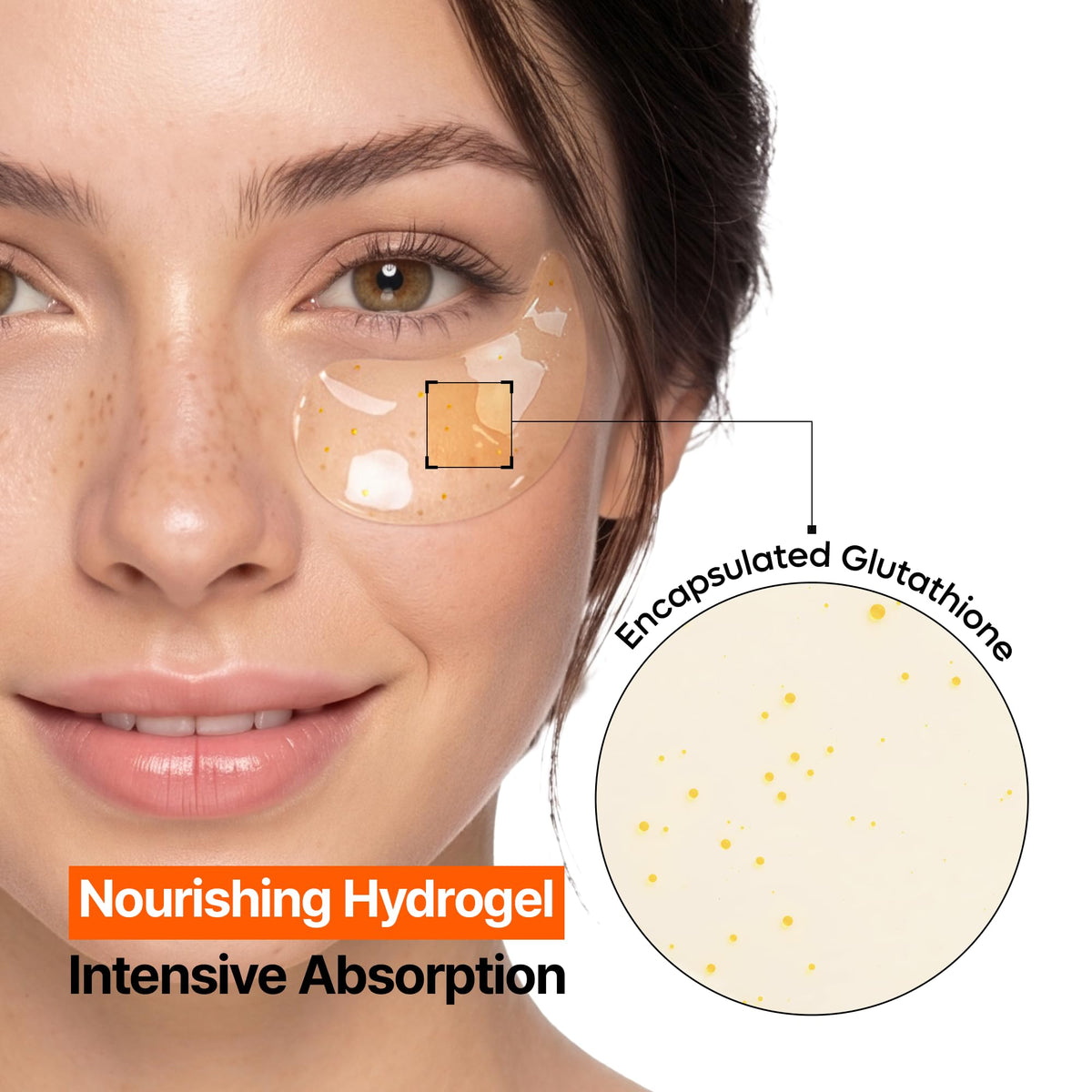 Dr.Melaxin Kojic Acid Eye Patch in use during a skincare routine