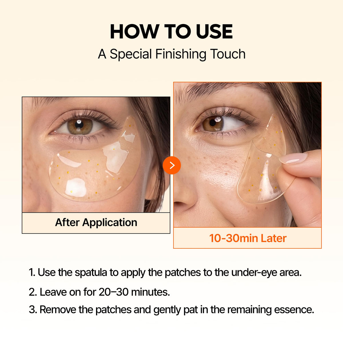 Dr.Melaxin Kojic Acid Eye Patch showing the capsule infusion