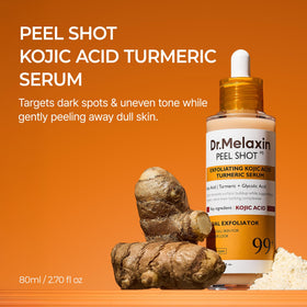 Dr.Melaxin Kojic Acid Turmeric Serum bottle with dropper