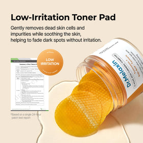 Dr.Melaxin Kojic Acid Turmeric Toner Pad in use on skin