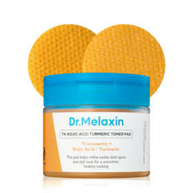 Dr.Melaxin Kojic Acid Turmeric Toner Pads front view with packaging