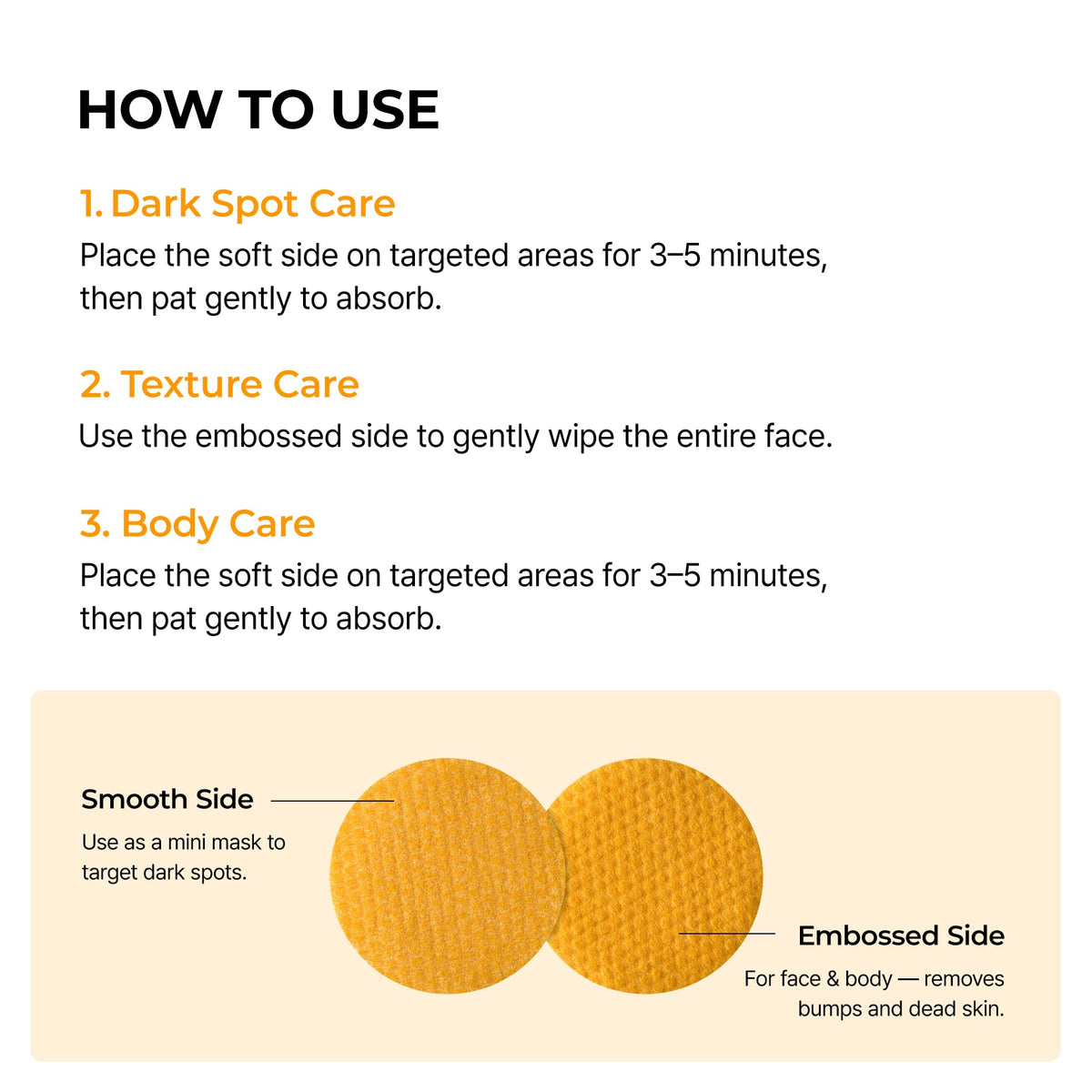 Dr.Melaxin Kojic Acid Turmeric Toner Pads with ingredients list