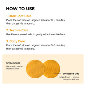 Dr.Melaxin Kojic Acid Turmeric Toner Pads with ingredients list