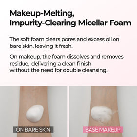 Dr.Melaxin Melting Bubble Foaming Cleanser in bathroom setting