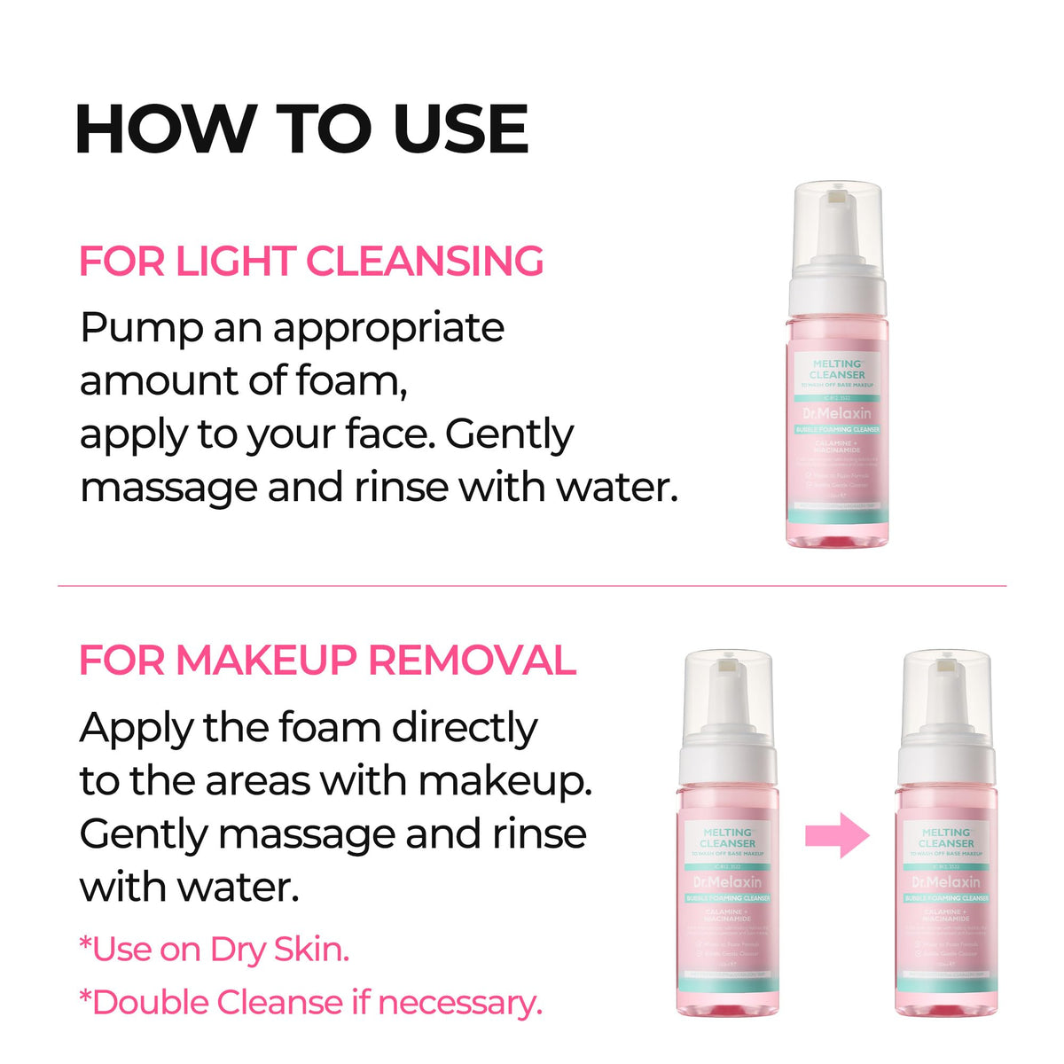 Dr.Melaxin Melting Bubble Foaming Cleanser side view